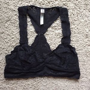 FREE PEOPLE black lace bralette